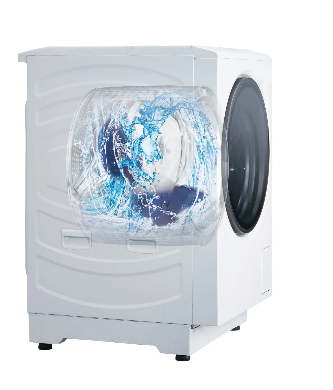 まっ直ぐドラムの水平ドラム構造