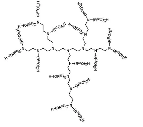 高分子の化学構造を示す図