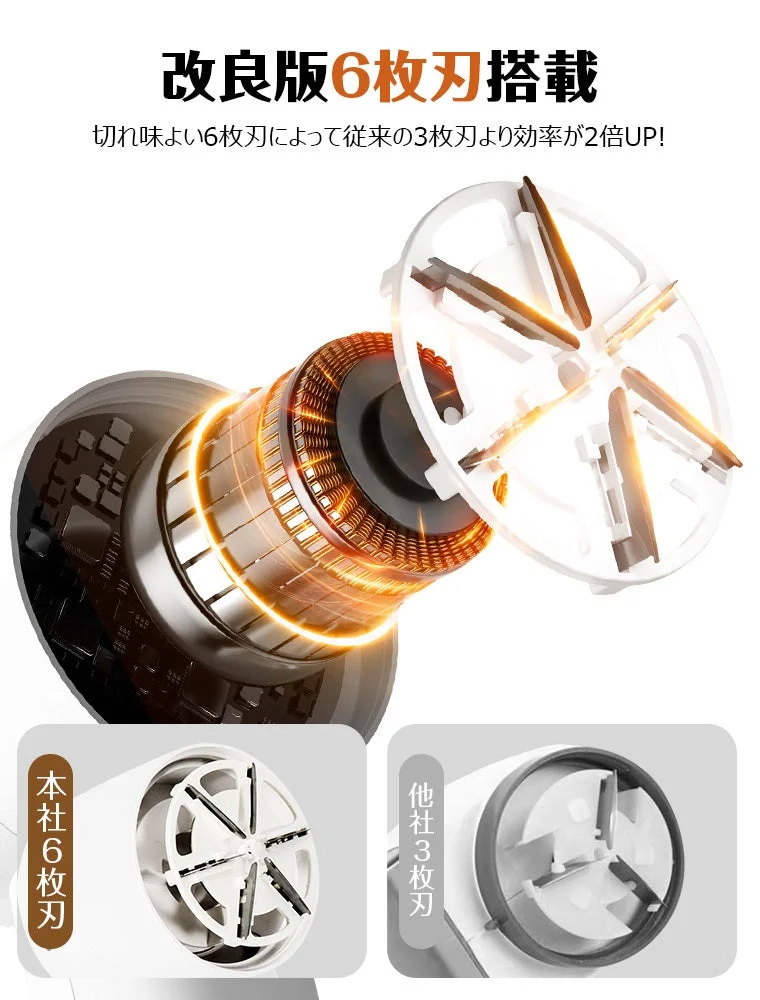 改良版6枚刃と他社3枚刃の比較