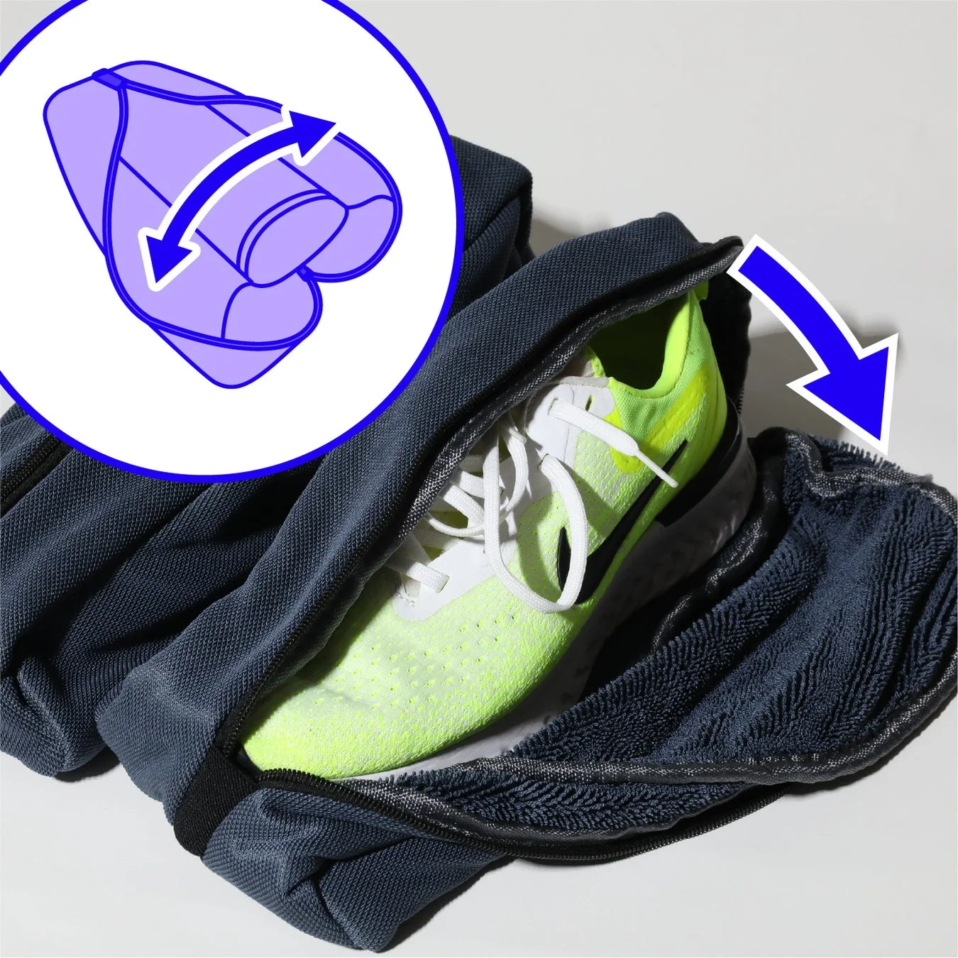 大きく開く開口部