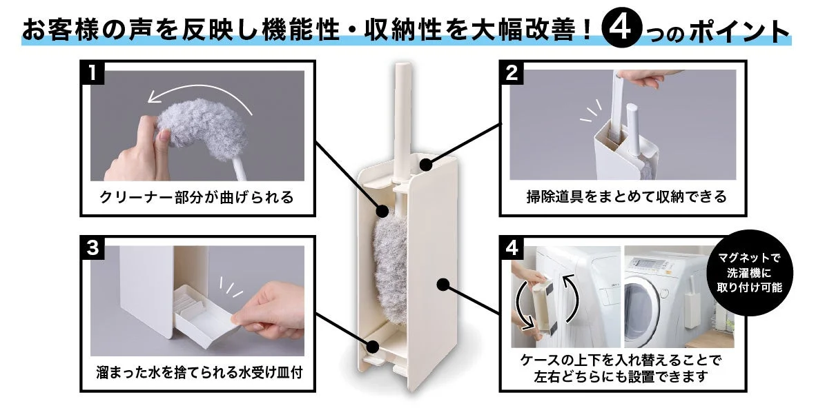 お客様の声を反映し機能性・収納性を大幅改善!4つのポイント
