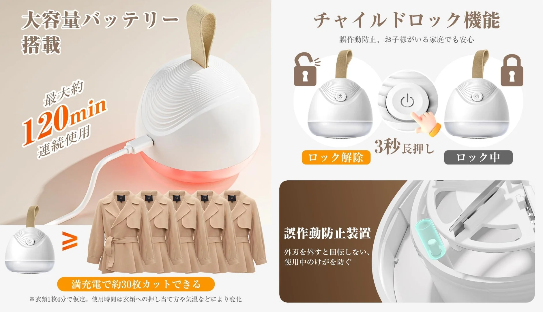 USB充電・保護機能